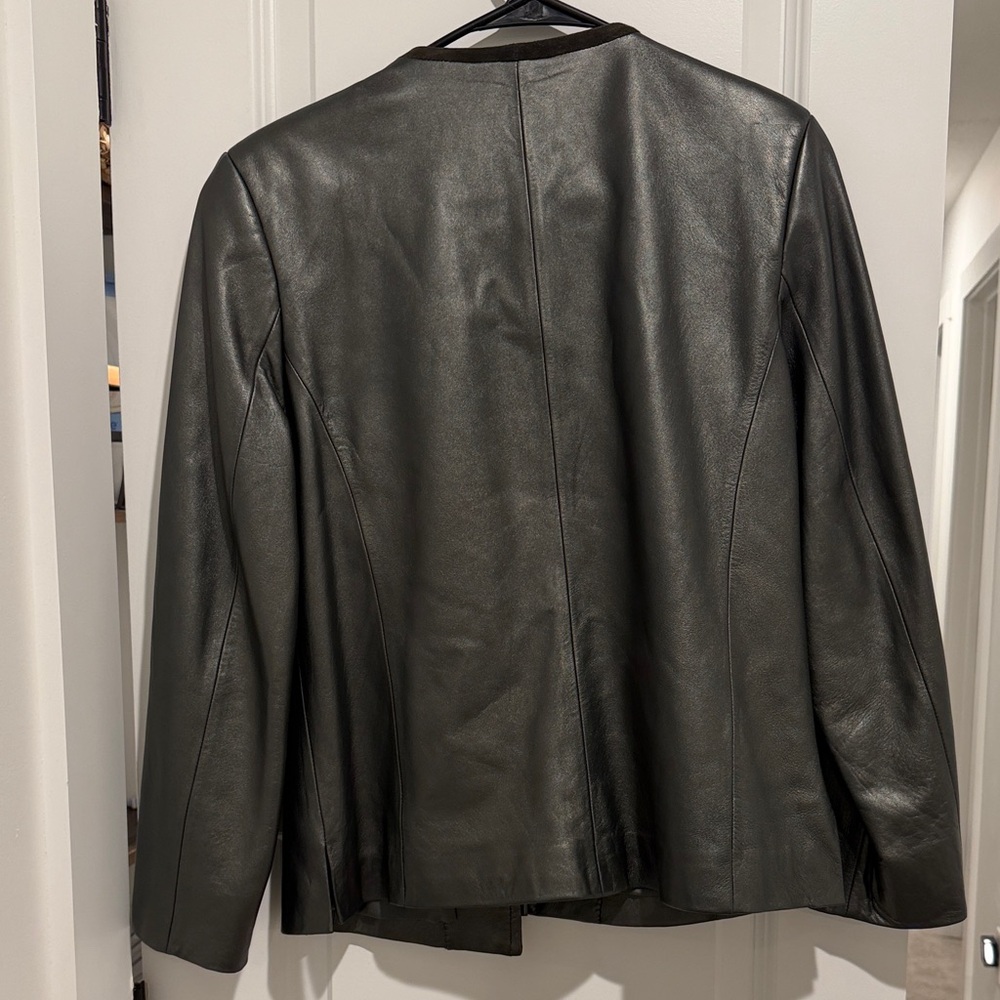 Vintage Doncaster Elegant gray Leather Blazer - Picture 5 of 5